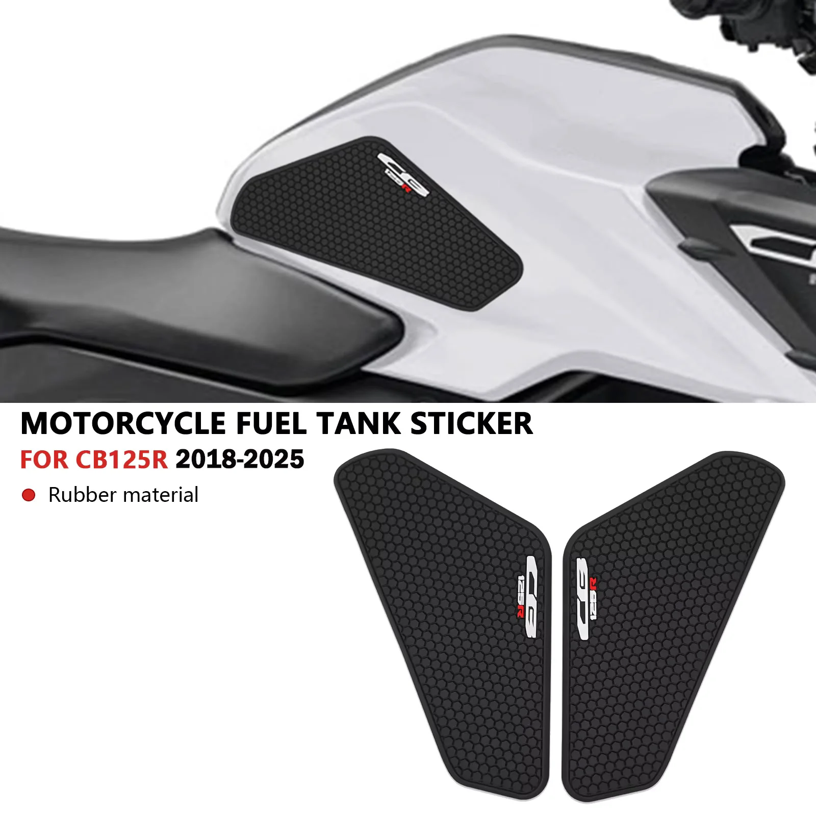 

For CB125R 2025 cb125r 2024 CB 125R 2018-2025 Motorcycle Side Fuel Tank Pads Protector Stickers Knee Grip Traction Pad