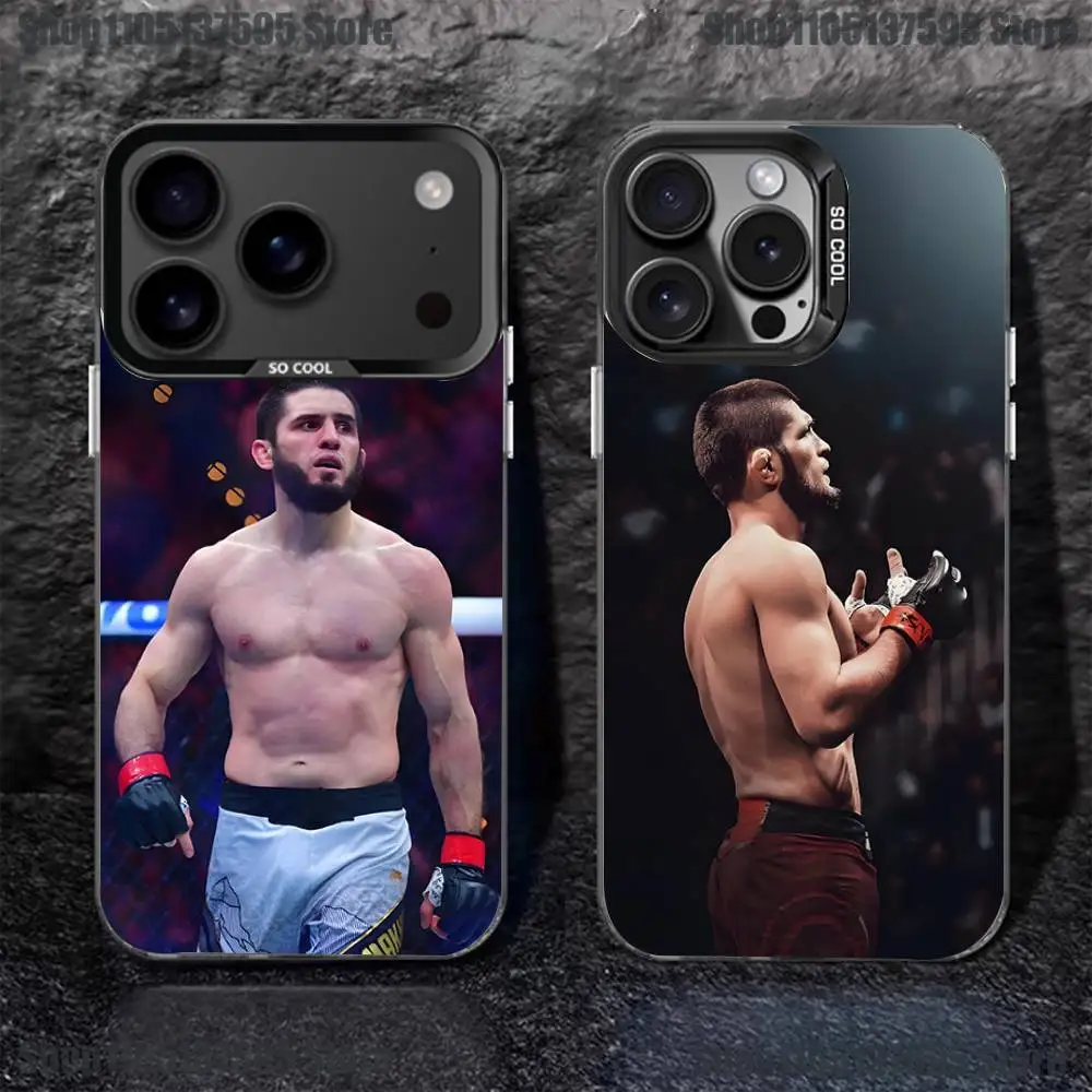 

I-Islam M-Makhachev Phone Case For iPhone 17,16,15,14,13,12,11,Pro,XS,Max,Plus,Mini,SE4,E Black Matte Shockproof Cover