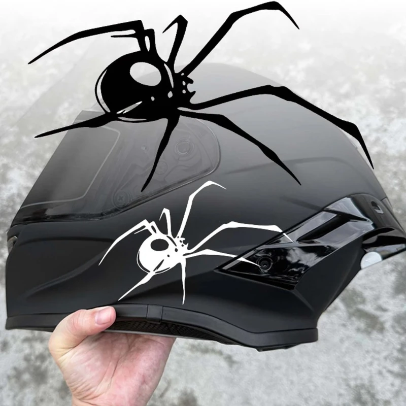 Halloween Spiders Decal Pair for Bike Fairing, Helmet and Car Glass, Neat Accent for Custom Panel Styling D7YA