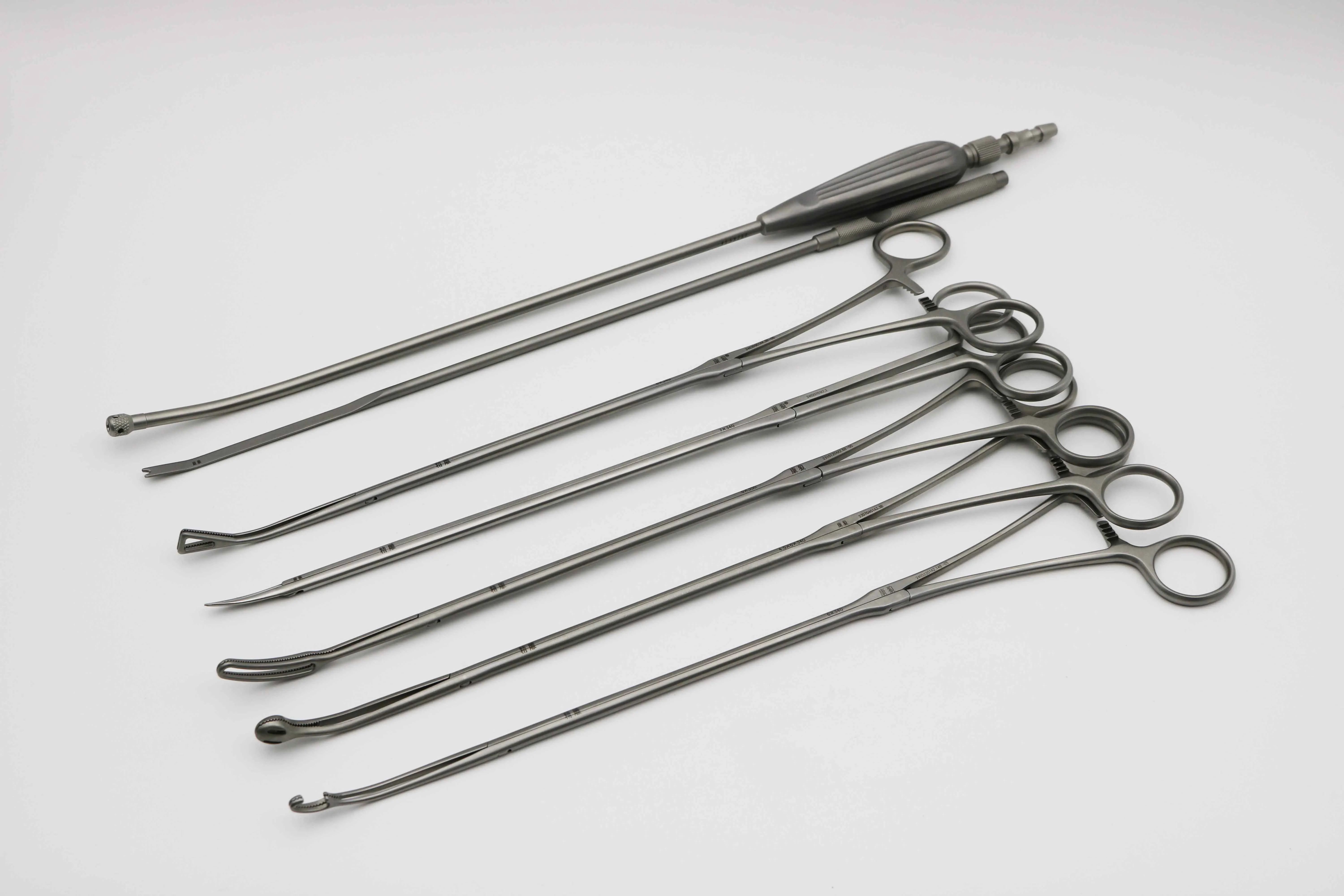 Best-Selling Professional Medical Clamp Double Joint Thoracoscopy Forceps Quality Sponge Forceps Manual Power Source