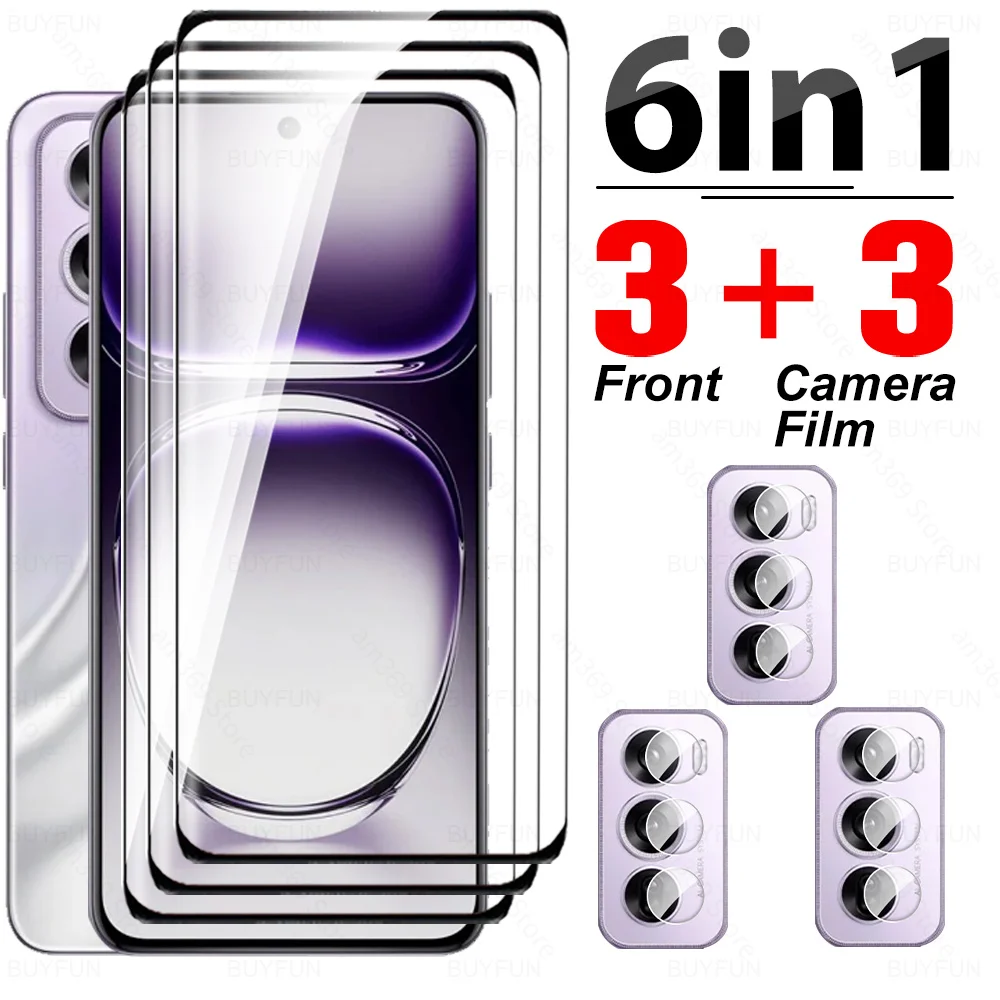 6To1 Curved Glass For Oppo Reno12 Pro Tempered Glass Appo Reno 12 Reno12Pro 12Pro 5G Global 6.7'' Camera Lens Screen Protector