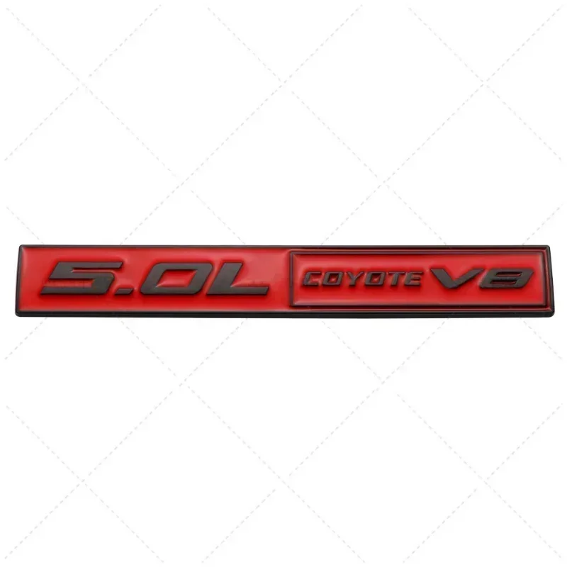 3D Metal 5.0 COYOTE V8 Rear Trunk Side Fender Emblem Badge Sticker Car Accessories For Ford Mustang 5.0 GT F150 FX4 Kuga MONDEO