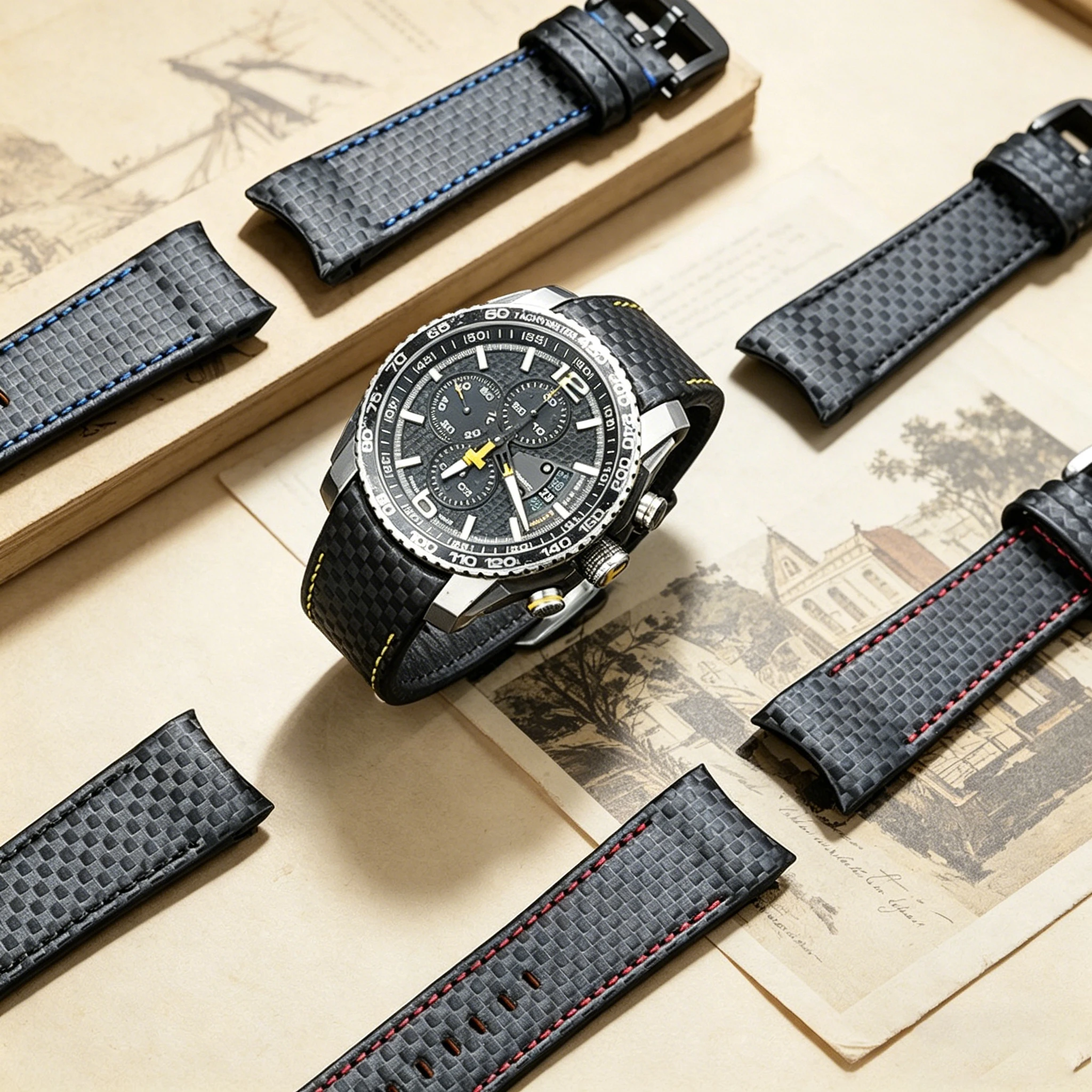 

Ремешок для часов Tissot 1853 T079 Lüch серии, изогнутый кожаный браслет T079 427A, 23 мм, ремешок на запястье.