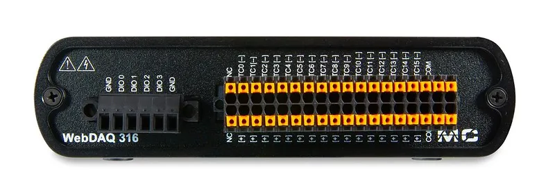 MCC WebDAQ 316: Internet Enabled Thermocouple Data Logger