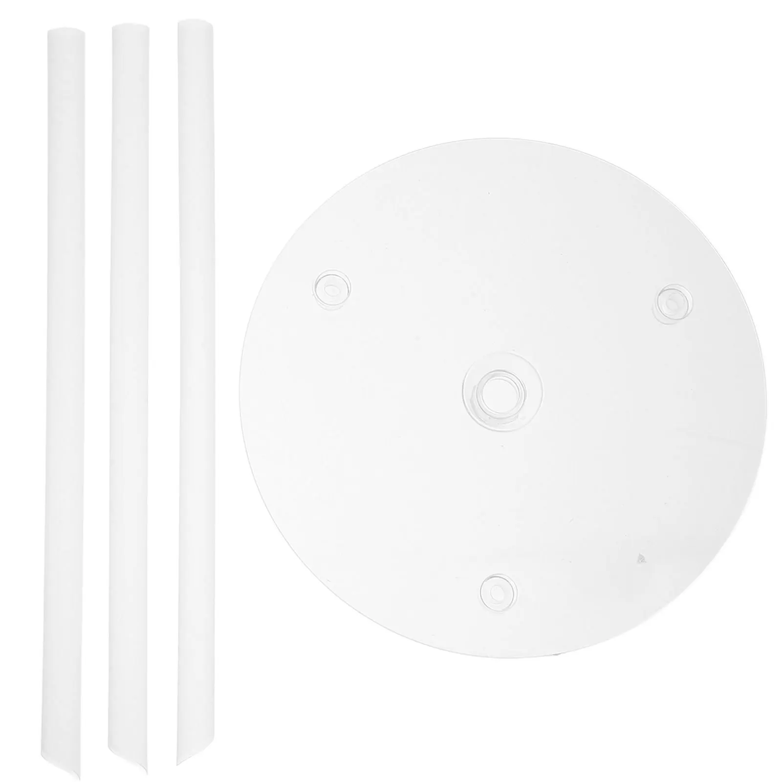 

4 set Cake Support Stand 8 Inch Multilayer Tiered Cake Separator Plate For Wedding Baking Supplies Plastic Dowel Rods