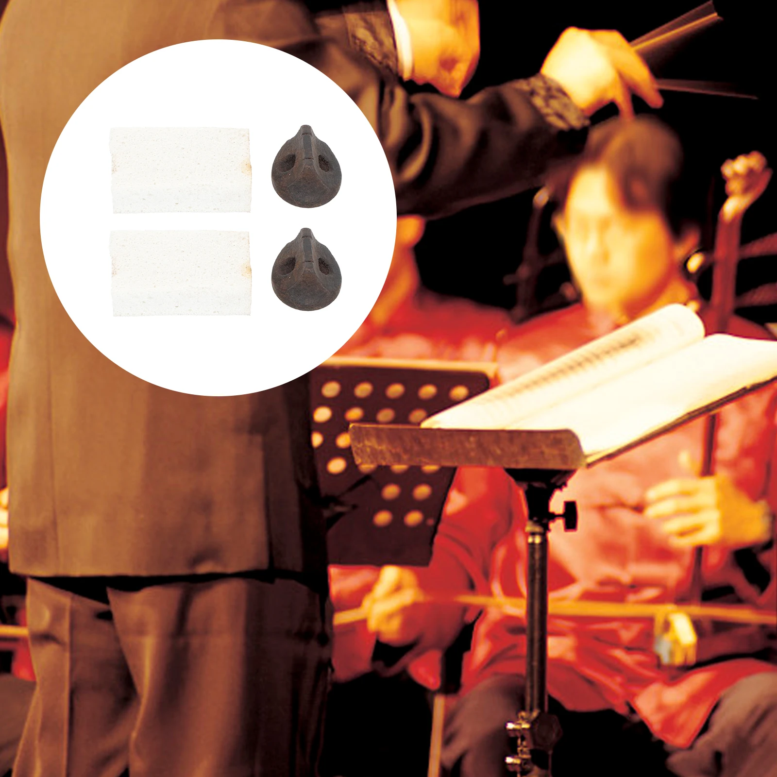 

5 set 5 Sets Erhu Mute Wooden Mat Premium Sound Muting Accessory For String Instruments Simple Design Durable Long Term Use Wear