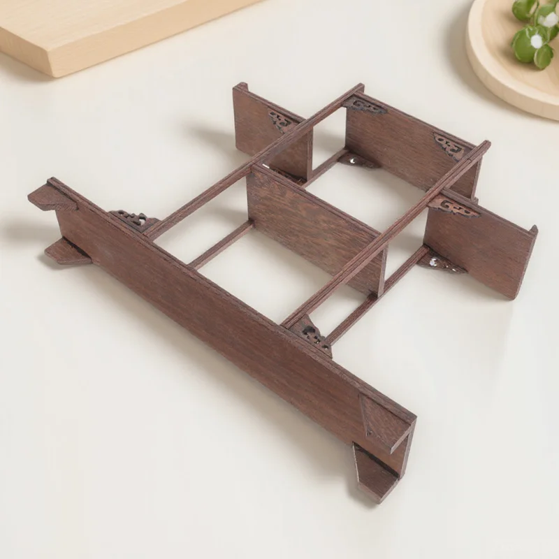 

Wooden Display Stand Chicken Wing Wood Curio Rack Home Decor Plant Shelf Jewelry Holder nament Storage