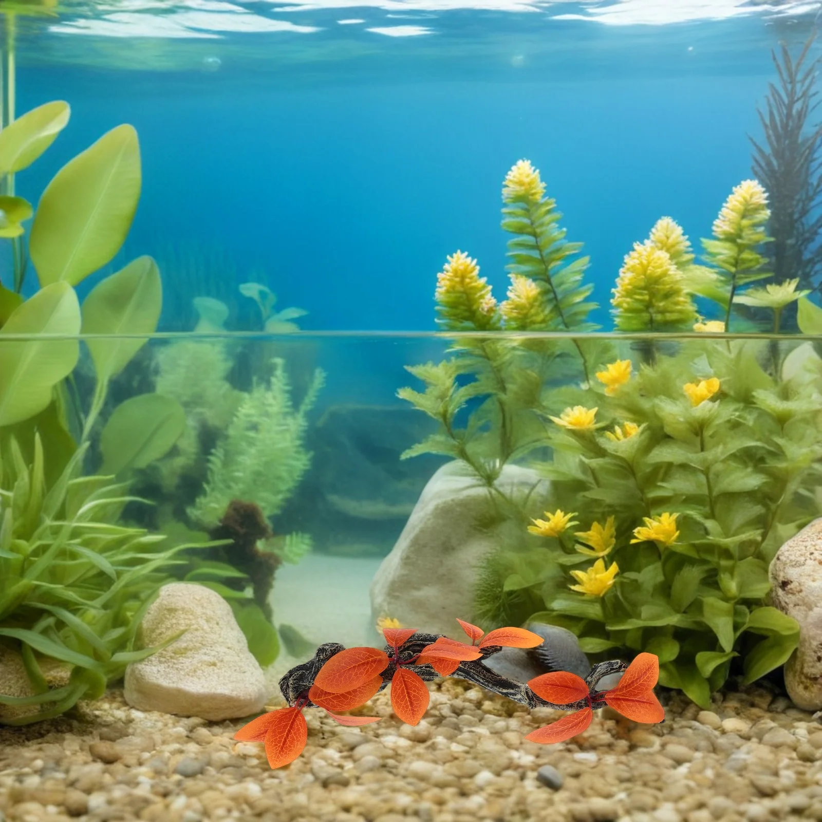

Realistic Resin Aquarium Decorations Small Fish Tank Ornaments Plants Tree for Reptile Enclosure Fake Greenery Fish Tank