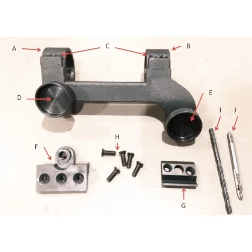 

WW II Lee Enfield No.32 Mk II/MK2 Mk III/MK3 Sniper Scope Mount & Pads & Screws tap drill RSM