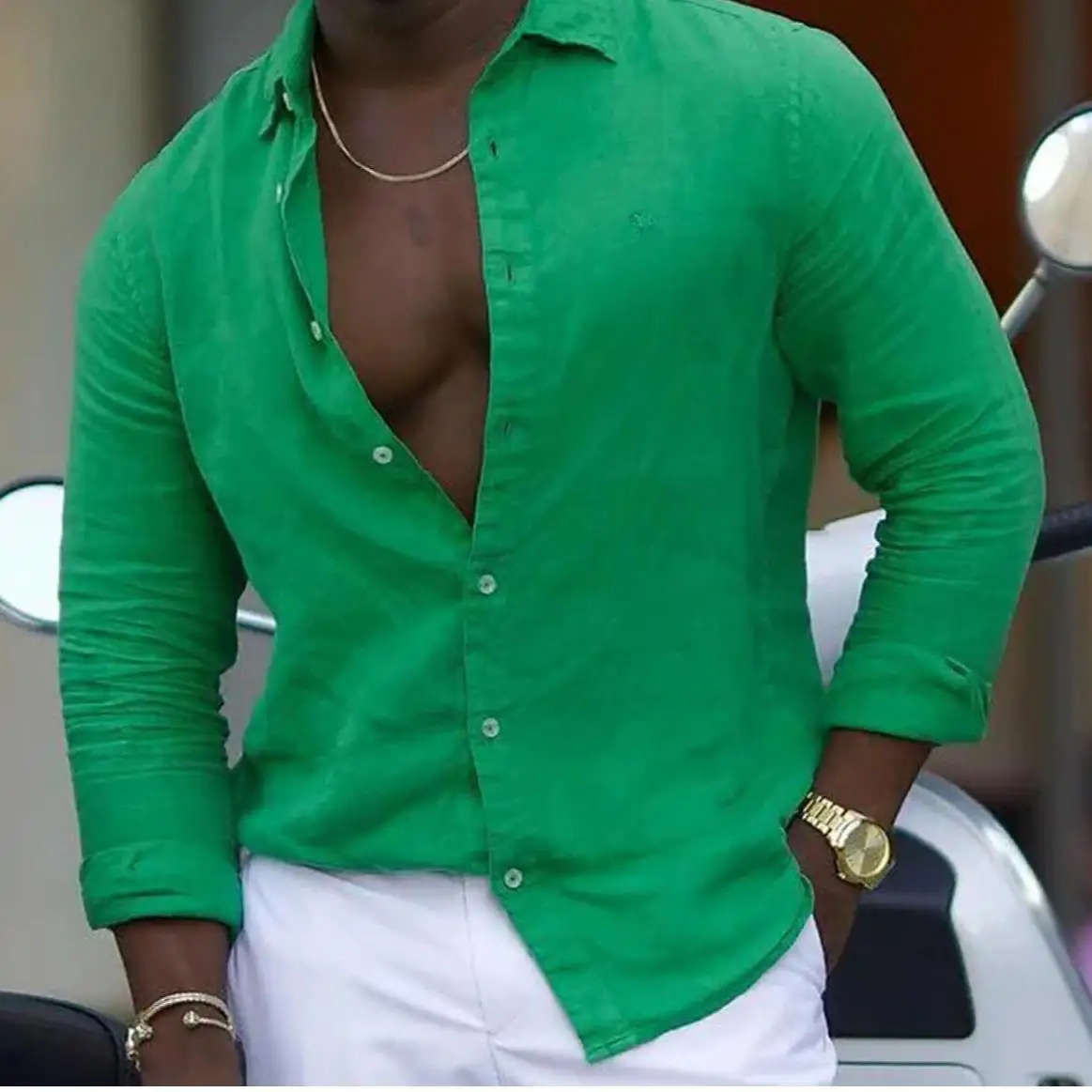 

Мужской кардиган из хлопка и льна с отложным воротником, дышащий, влагоотводящий, для пляжа, молодежный, разные цвета