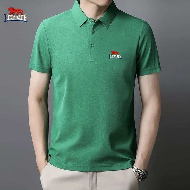 

New Men's Embroidered High Quality Waffle Polo Shirt Summer Fashionable, Casual, Comfortable, Breathable Short Sleeve Top