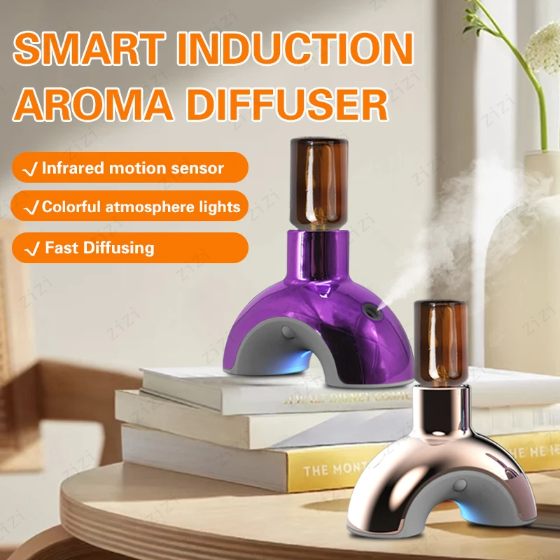 Creative Inverted U-shaped Intelligent Induction Desktop Aromatherapy Machine with Atmosphere Light Aromatherapy Machine