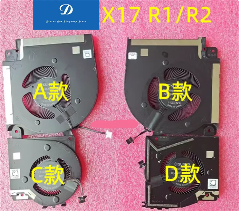 FOR Dell Alien X17 R1 R2 P48E 0X63JW 09DNWT Fan