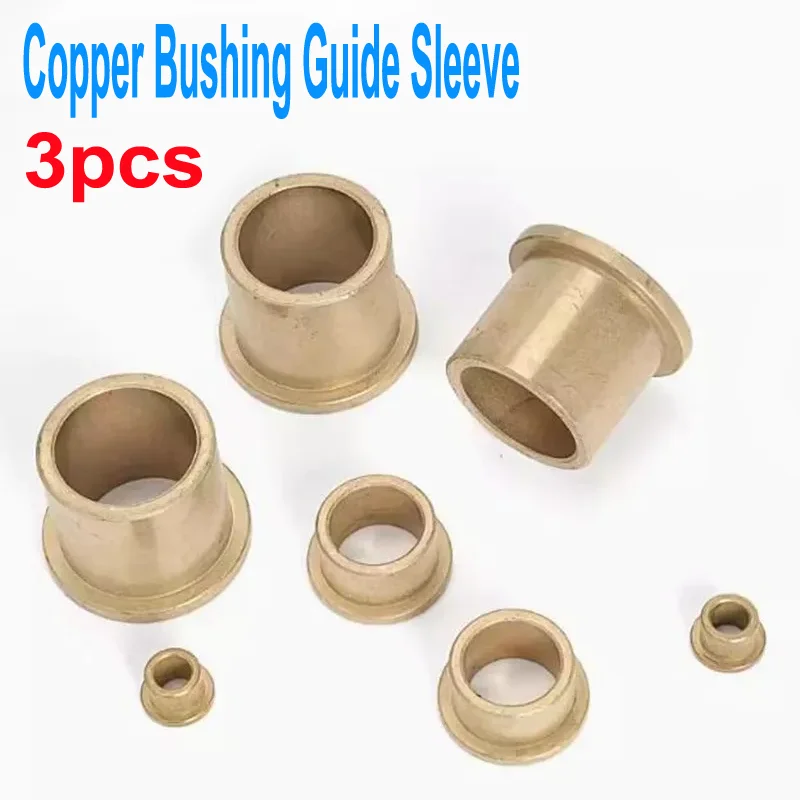 

3pcs ID 2mm 3mm 4mm 5mm brass Flanging Self-Lubricating Bearing Powder Metallurgy Oil Copper Bushing Guide Sleeve Bronze