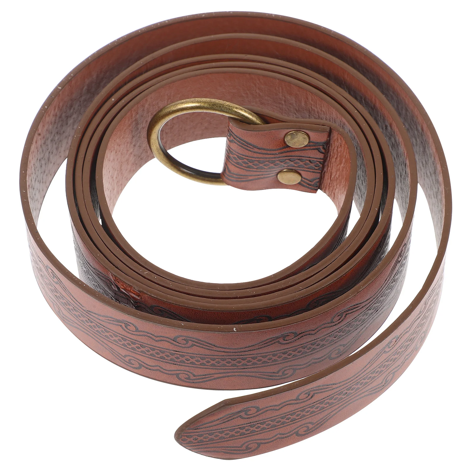 Cinto viking medieval, cinto vintage em relevo renascentista para homens, cintura de cosplay de longa duração, acessórios de fantasia