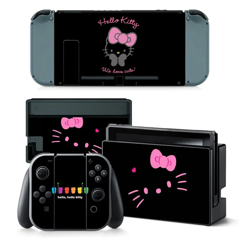 Hello Kitty Kuromi Cinnamoroll Kawaii Skin Cover Sticker Decal for Nintendo Switch NS Console Joy-con Controller Dock Skin Vinyl