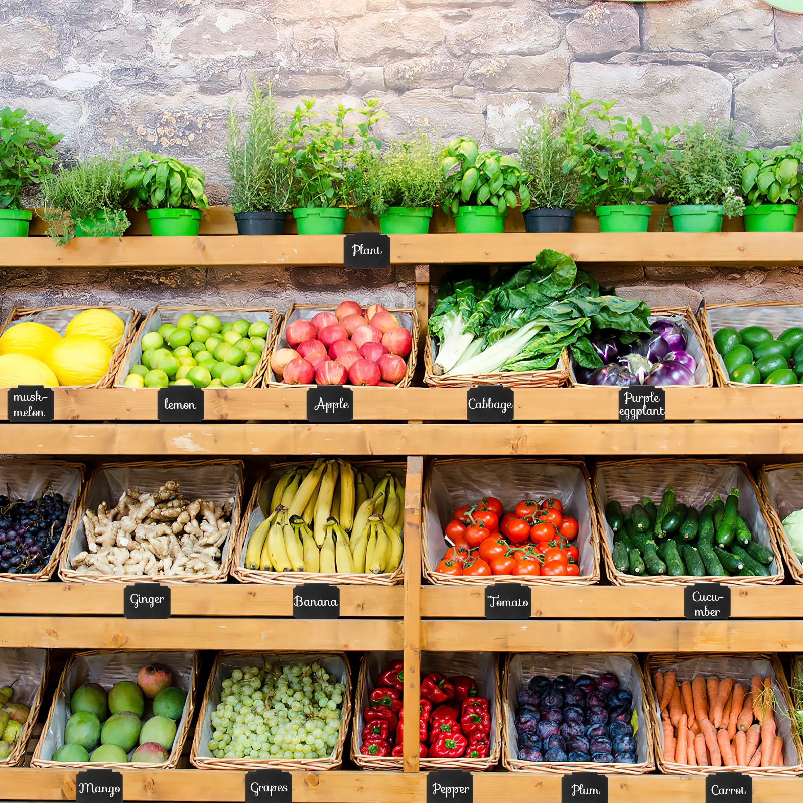 

12 pcs Label Clips For Storage Bins Basket Labels Clip On With Pen Tool Box Labels Pantry Organization Tags For Baskets