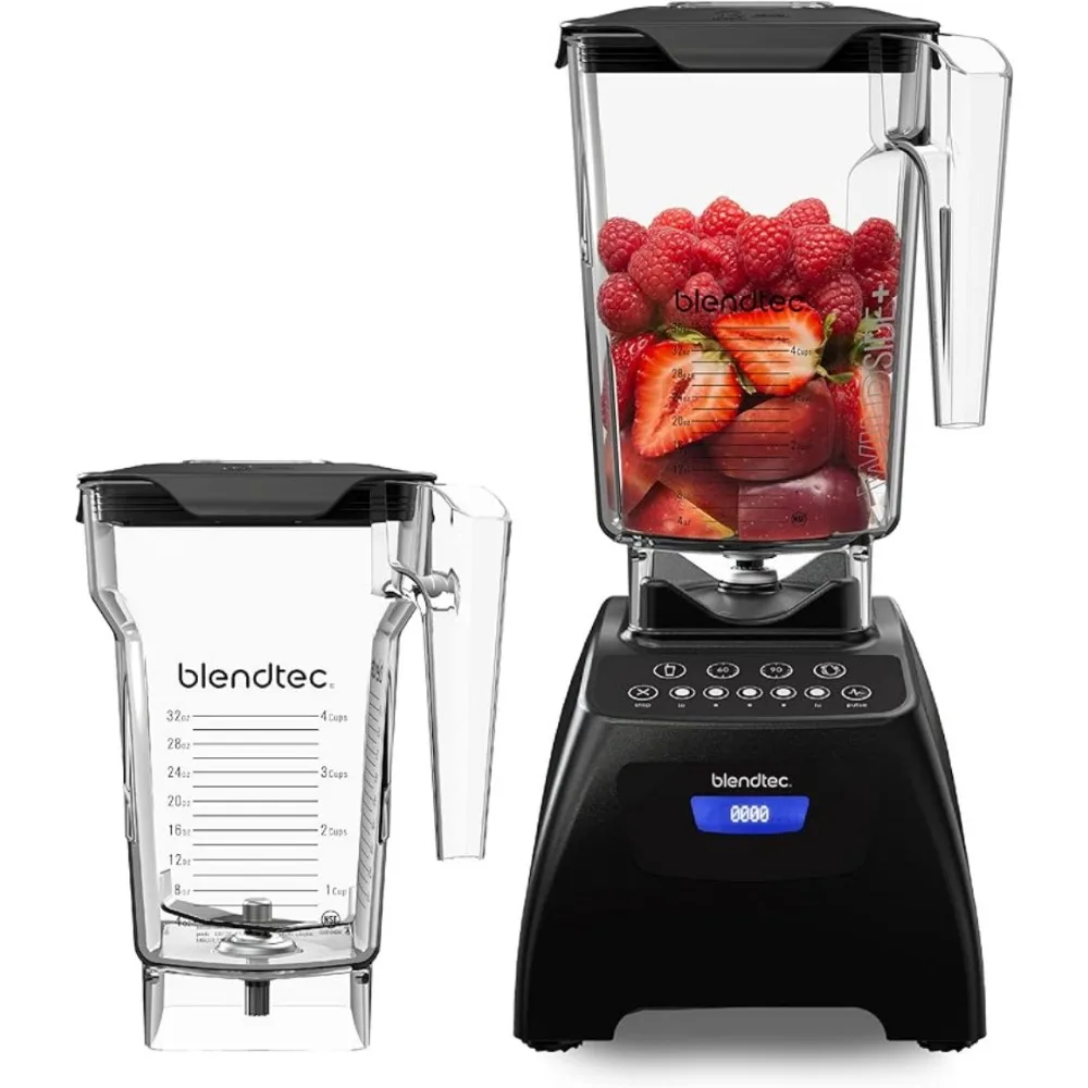 

Blendtec Classic 575 Blender with WildSide+ Jar (90 oz) and FourSide Jar (75 oz) BUNDLE, Commercial-Grade Power