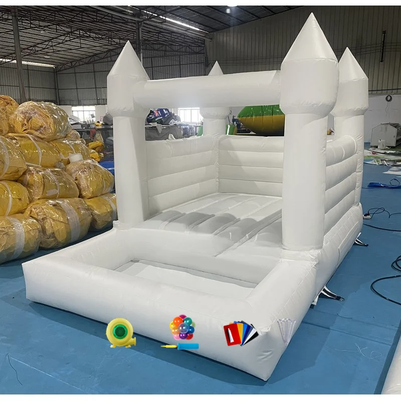 FOR white mini soft play toddler bouncy castle amusement park  bounce house with ball pit