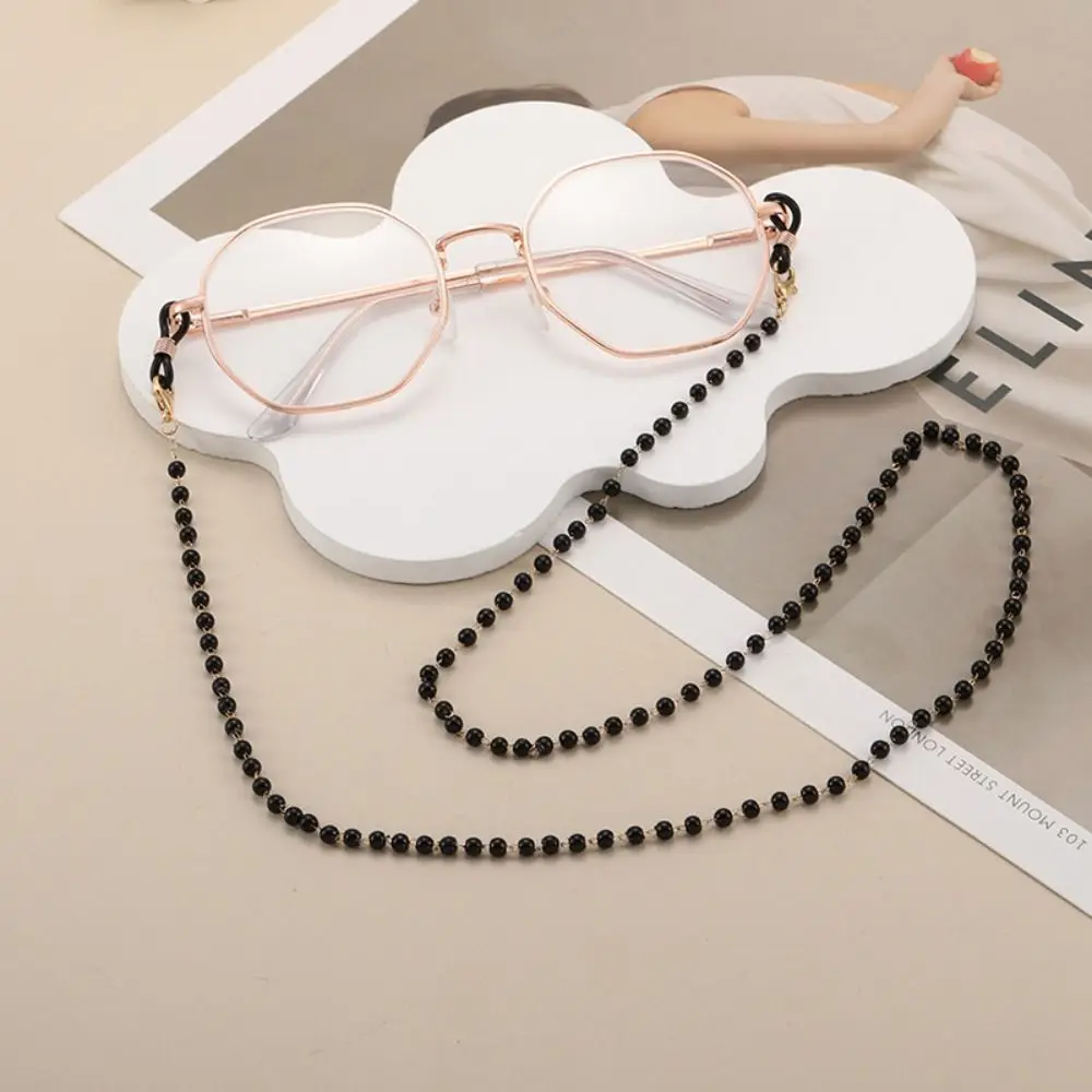 Fashion Vintage Beads Glasses Chain Bohemian Lanyard Crystal Glasses Chain Copper Elegant Mask Chain Women