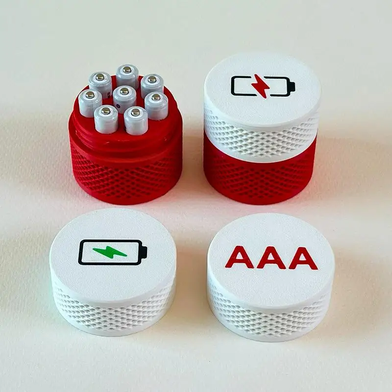 AAA/AA Battery Storage Box (Batteries Not Included) Battery Container Battery Holder Sealed Waterproof Portable Home Decor
