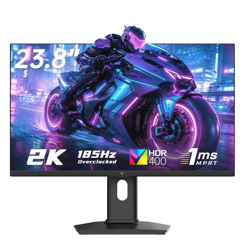 Monitor para Juegos KTC H24T7 de 23.8 Pulgadas, 2K QHD 2560x1440, 185Hz, IPS Rápido, HDR400, 1ms MPRT, Compatible con FreeSync y G-Sync