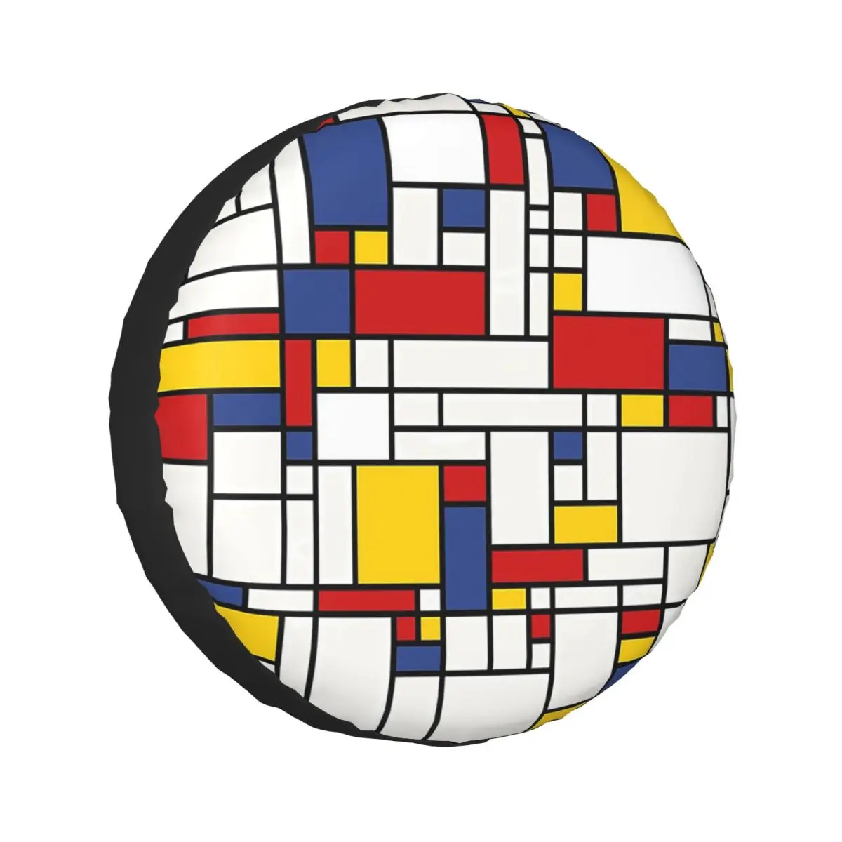 Mondrian Minimalist De Stijl Modern Spare Tire Cover for Jeep SUV RV 4WD Pajero 4x4 Wheel Protector Covers 14