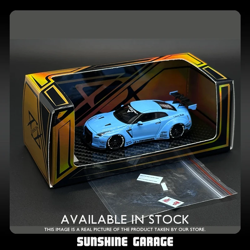 

404 Error In Stock 1:64 LBWK GTR R35 Bright Blue Resin Diorama Car Model Collection Miniature Toys