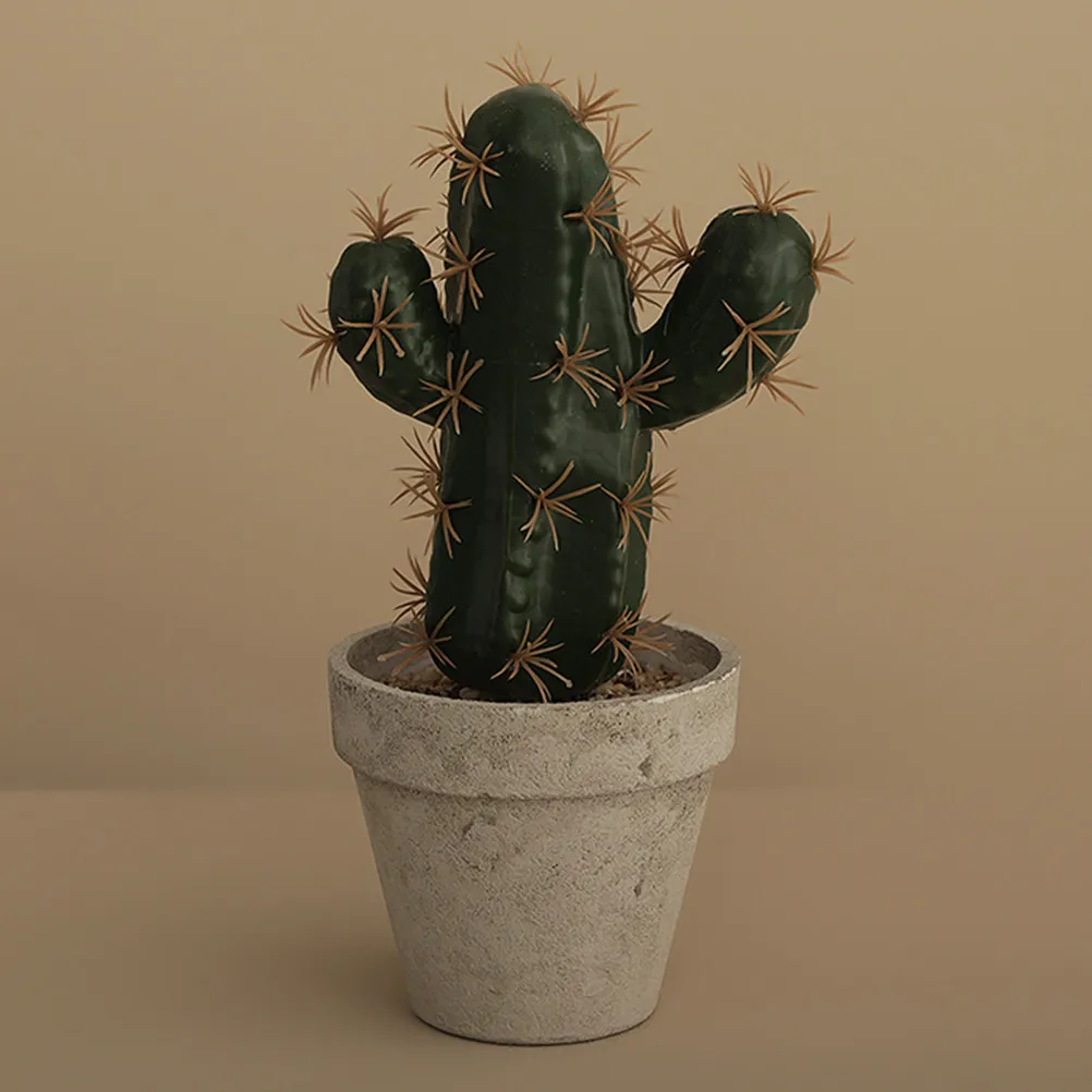 Cactus artificiel de qualité supérieure, bonsaï simulé, ornement végétal léger et portable, décoration de bureau.
