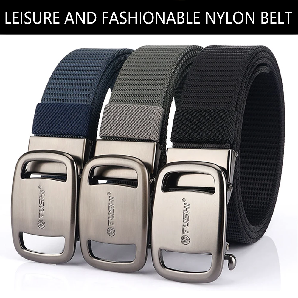 TUSHI New Tactical Belt Nylon Military Army belt Outdoor Metal Buckle Police Heavy Duty men's Training Hunting Belt view 2