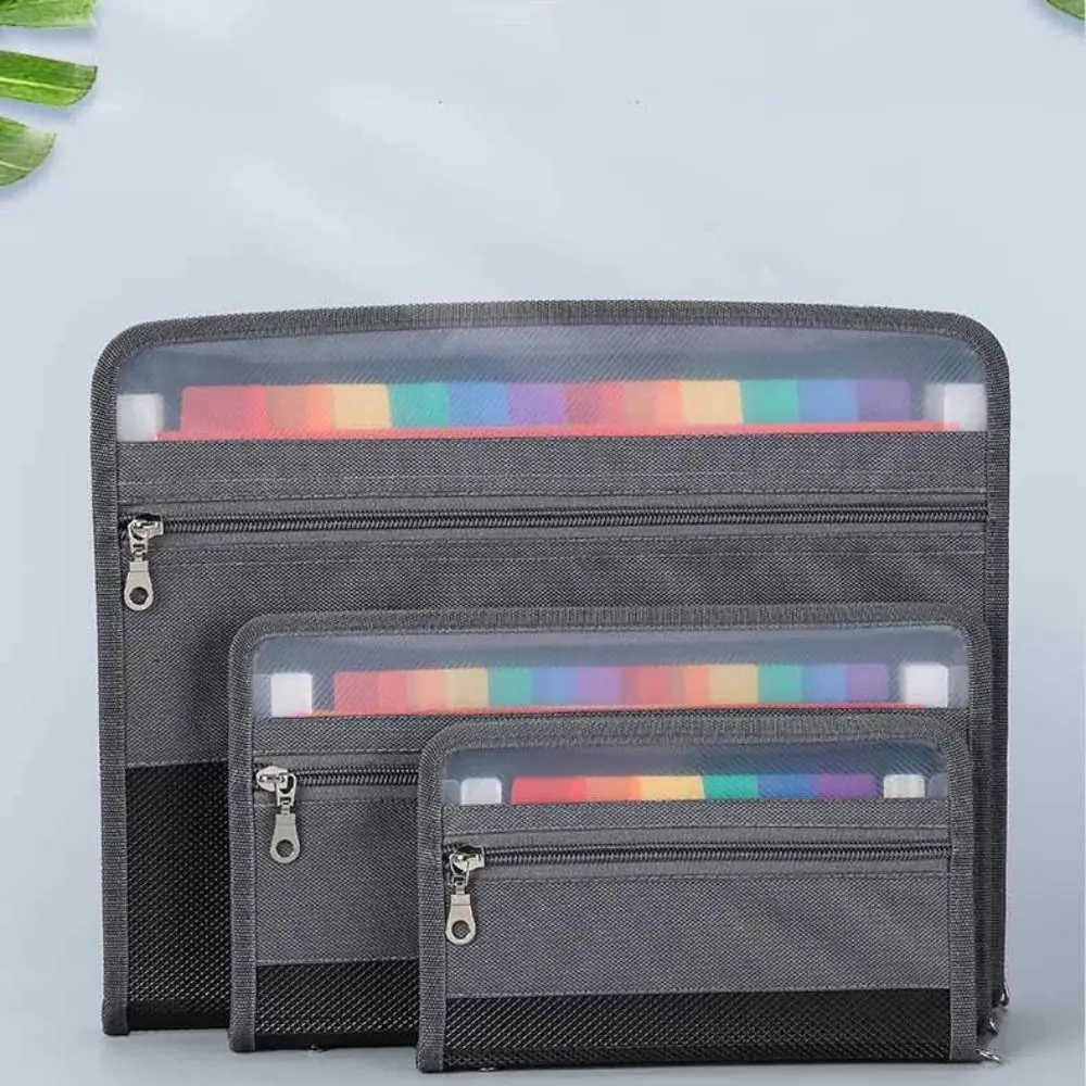 Durable Waterproof Expanding Folder Safe Storage Wear Resistant File Folder Large Capacity 13 Pocket Document Bag School