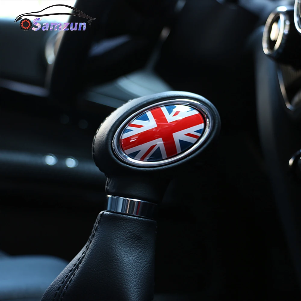 Car Gear Shift Knob Panel Decal Cover Sticker Decoration For Mini Cooper F54 F55 F56 F57 F60 Clubman Styling Shifter Accessories