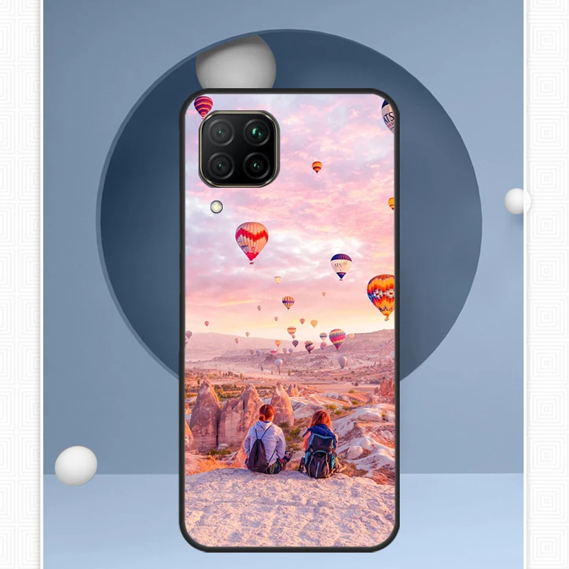 منطاد الهواء الساخن السفر الجبل لهواوي نوفا 12i 12s 11i 8i Y91 Y60 Y70 Y72 Y90 Y61 9 10 SE P20 P40 Lite P30 P60 Pro Case