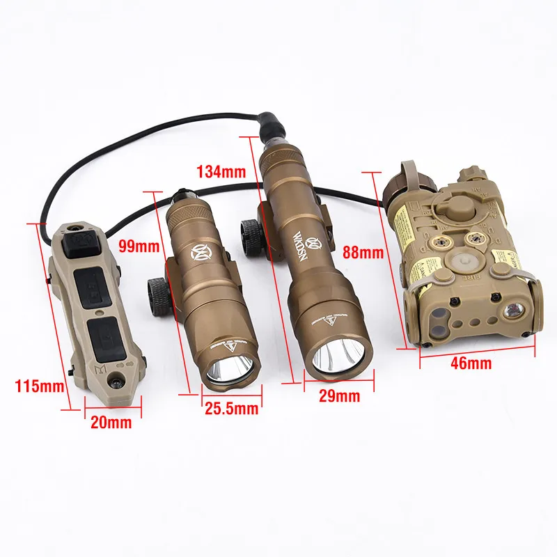 Tactical NGAL Red Green Blue IR Laser Sight M600U M300A Flashlight White Light Pressure Switch Fit 20mm Rail Hutning Weapon Lamp