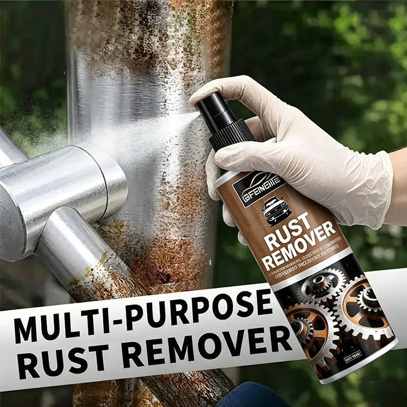 Heavy-Duty Metal Rust Remover Lubricant Spray - Multi-Purpose Brake & Chain Degreaser, Friction-Reducing Formula with Corrosion