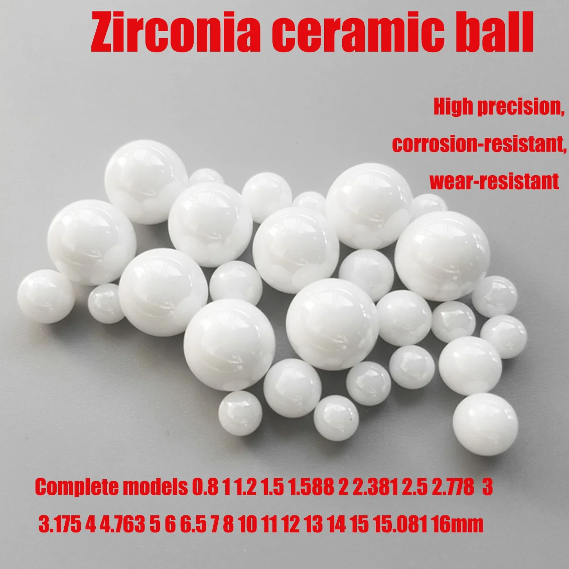 Zirconia Ball G10 Precision 0.8mm-5.953mm/6mm-10.319mm/16mm-16mm Ceramic Ball Fishing Reel Bearing Suitable For Electroplating