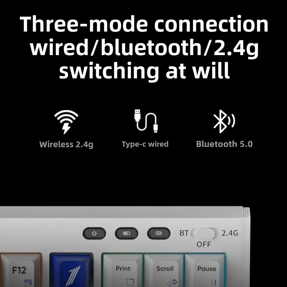 1st Player NEO87 Customized Mechanical Keyboard 80% Layout 88 key Wireless 3-Mode BT/2.4G/Type-c Wired Gasket Hot Swap PC Keycap