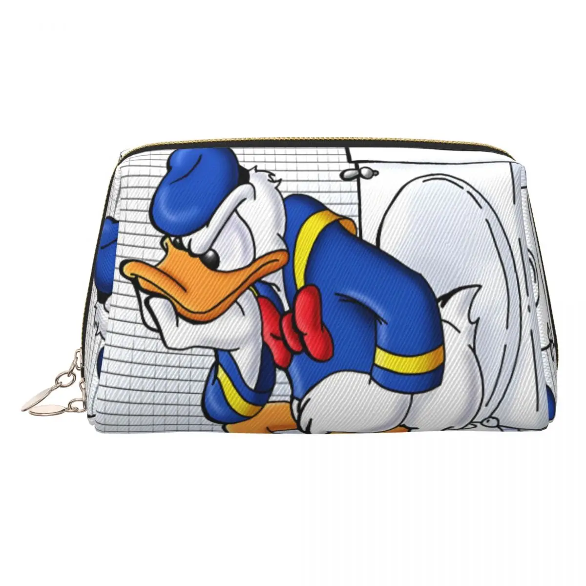 

Дорожная косметичка Kawaii Donald Duck в стиле аниме с комиксами для женщин, косметичка для макияжа, комплект для хранения красоты Dopp