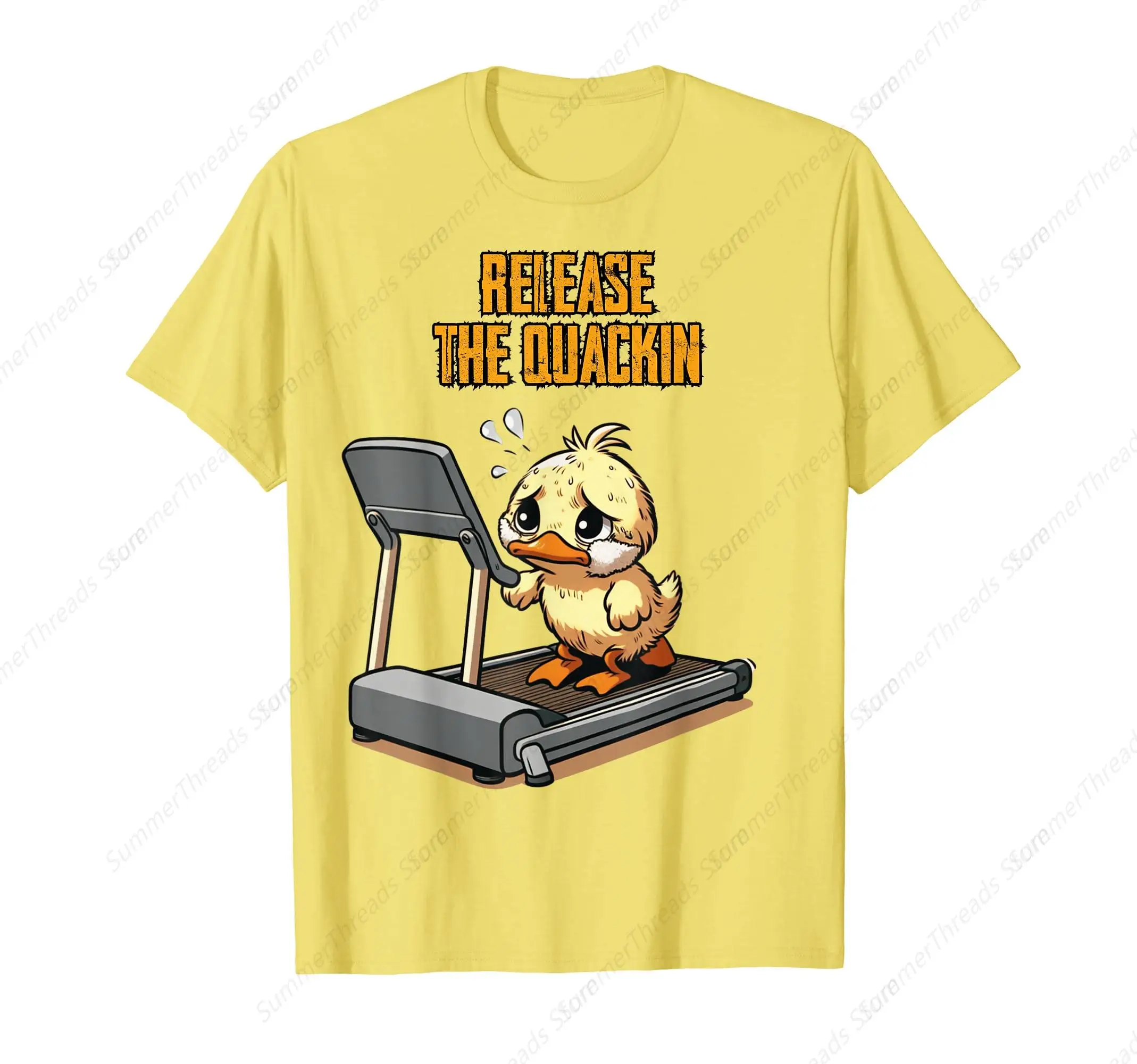 

Забавная футболка с изображением утки вокруг и выхода в тренажерном зале, летняя уличная одежда унисекс, топы, мужская футболка Ropa Hombre