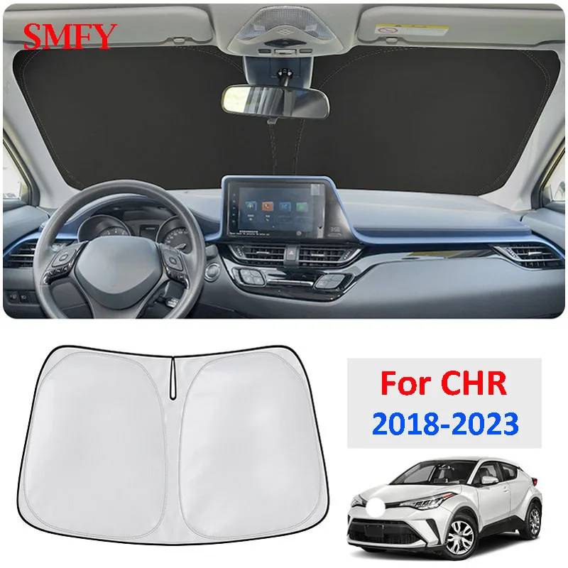 

For Toyota C-HR CHR 2018-2023 Accessories Car Sunshade Front Windshield Curtain Sunscreen Heat Insulation Sun Visor Sunshield