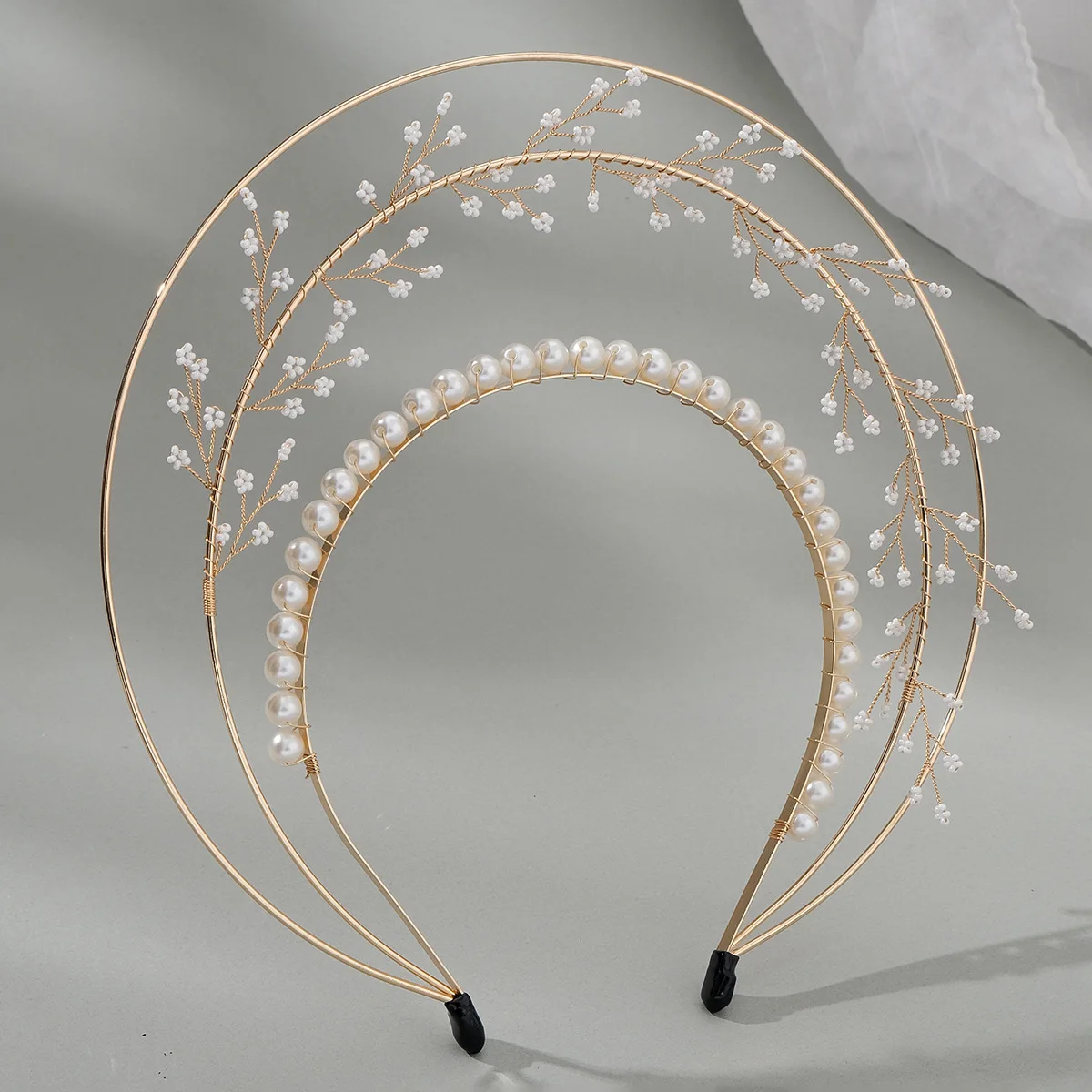 

Fashion Women's Handmade Pearl Halo Hair Crown Lolita Headband