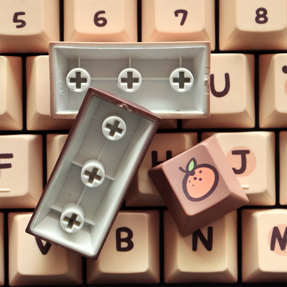 Capybara Cherry Keycaps PBT 129 Keys Five Side Dye-Sub Keycaps for Mx Switch GH60/GK61/GK64/84/87/96/104/108 Mechanical Keyboard