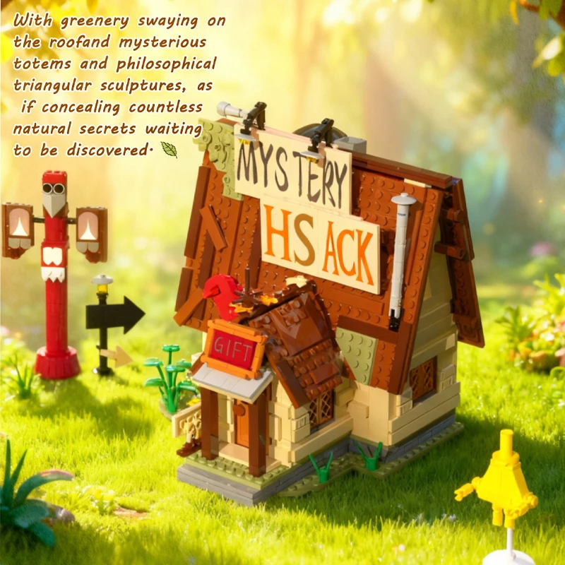 新しいストリートビュー グロテスクハウス 積み木 コテージモデル DIY ブロック クリエイティブおもちゃ 大人 子供向け ホリデーギフト 1100+ピース