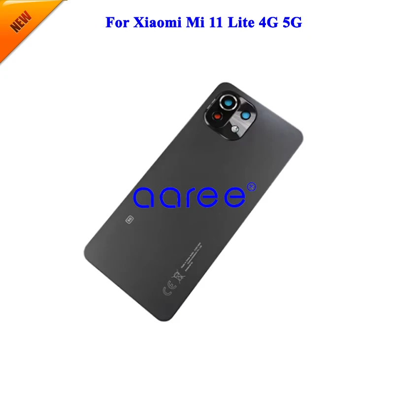 Grade AAA Back Cover Housing With Camera lens For Xiaomi Mi 11 Lite 4G  5G Back Housing Back Cover Door with Adhesive image 2