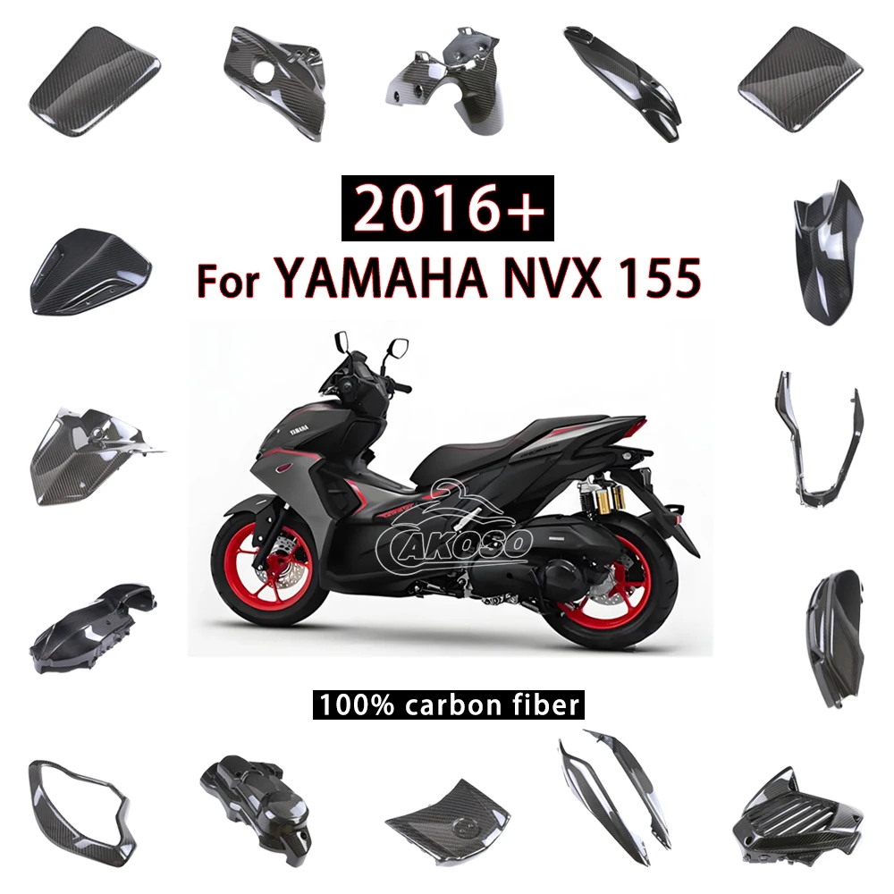 For Yamaha NVX 155 2016+ 100% carbon fiber motorcycle shell accessories front fairing full 3K Twill weave glossy