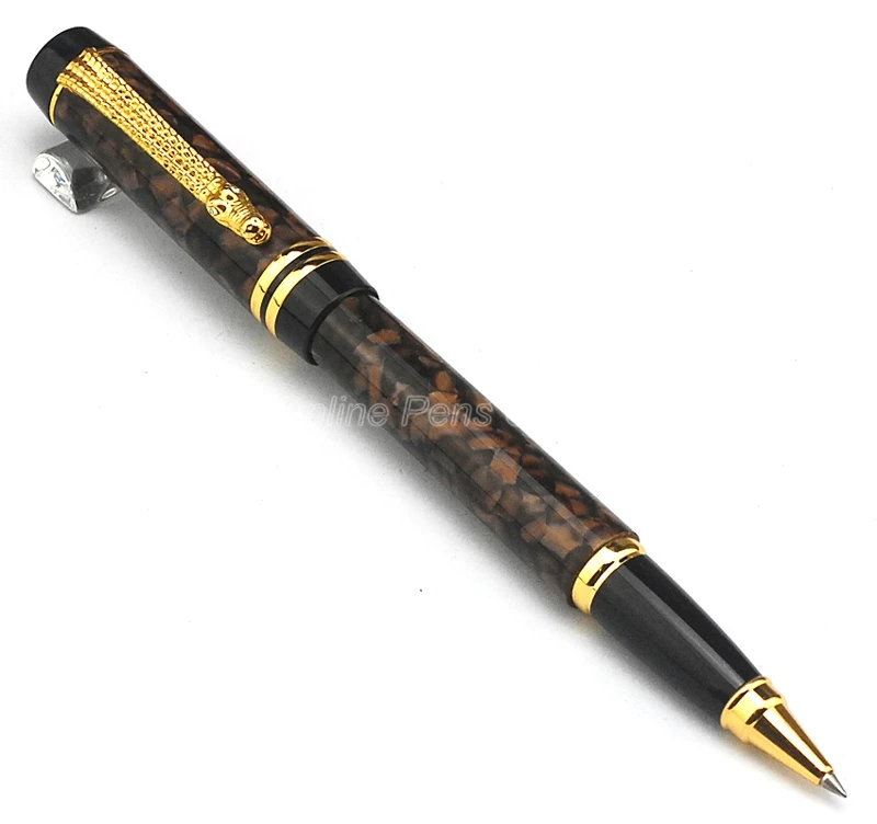 Crocodile Celluloid Roller Ball Pen Coffee Color Writing Pen CR332