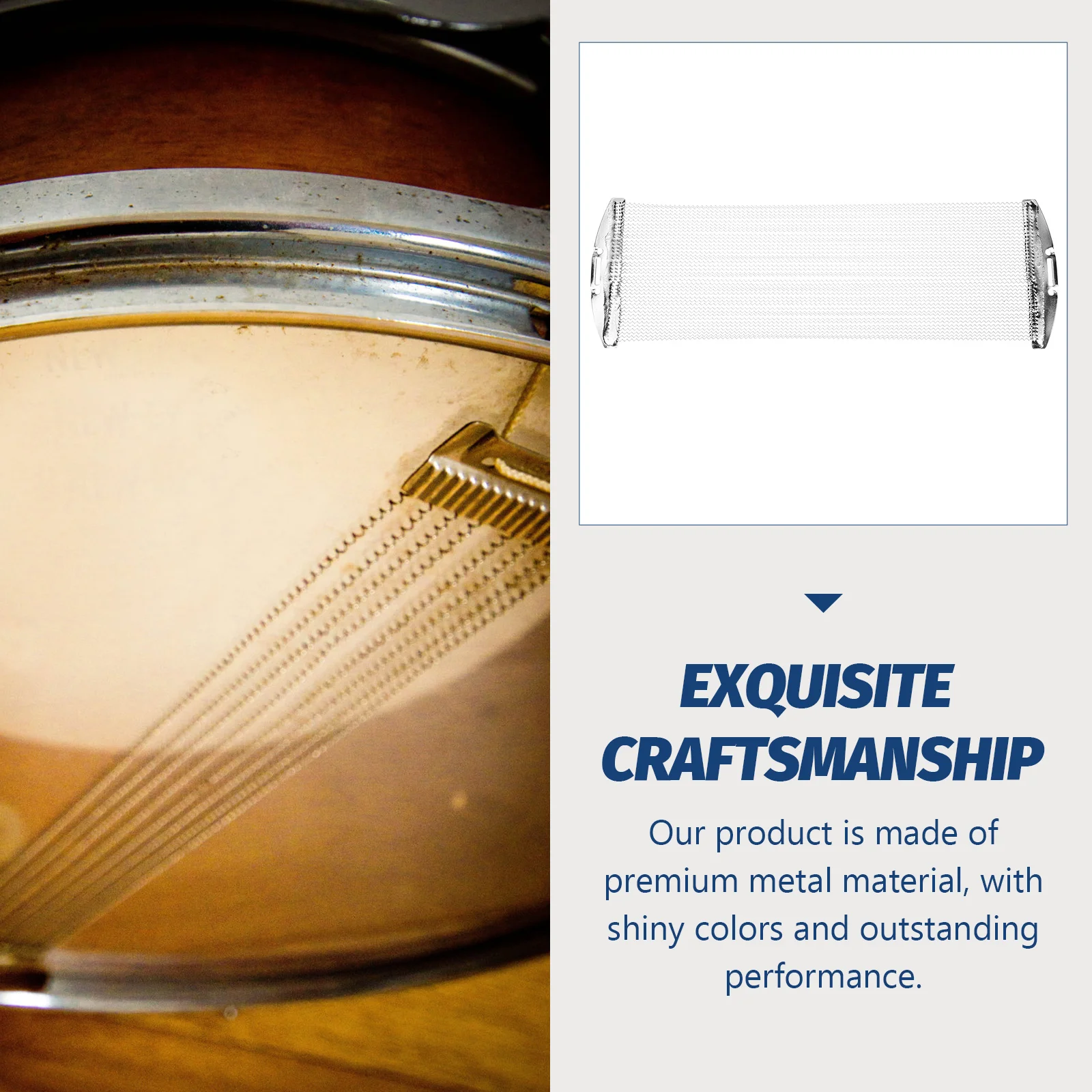 

Stainless Steel Snare Drum Wire Drum Sand Belt Sturdy Rustproof Belt for Snare Percussion Instrument Accessories