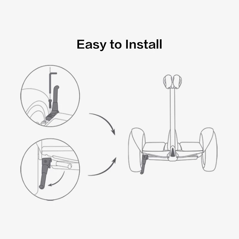 สำหรับ Segway Ninebot ขาตั้งสกู๊ตเตอร์แบบปรับสมดุลตัวเองพับได้ขาตั้งแบบพกพาสำหรับ Ninebot S สีดำและสีขาว