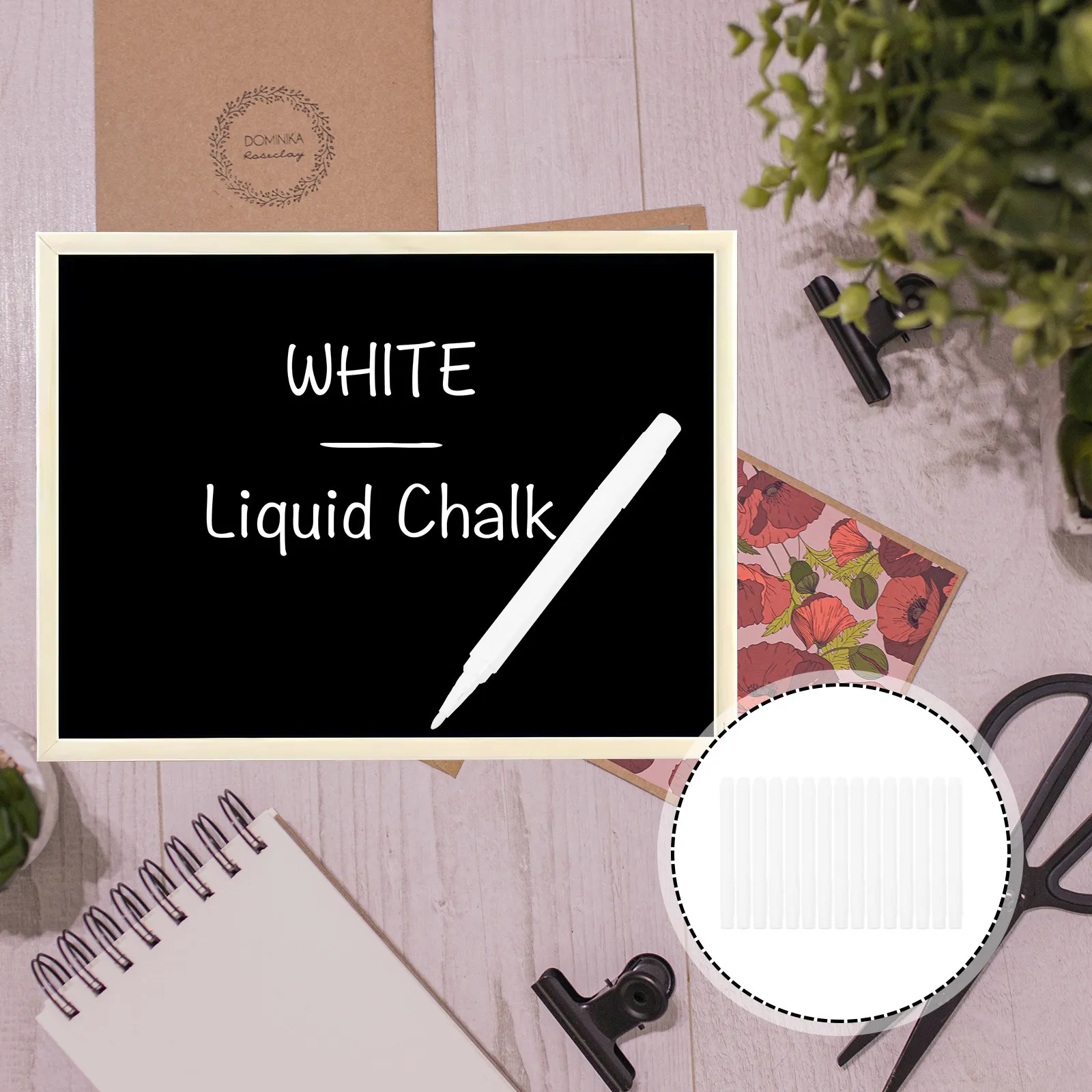 

15Pcs Liquid Chalk Writing Pens Environmentally Friendly Smooth Erasable Blackboard Markers for Glass Paper Plastic