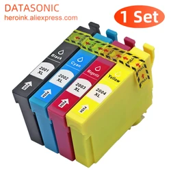 1 Set T200XL Ink Cartridges For Epson T2001 T2002 T2003 T2004 Workforce WF 2510 2520 2530 2540 XP-100 XP 200 300 310 400 410